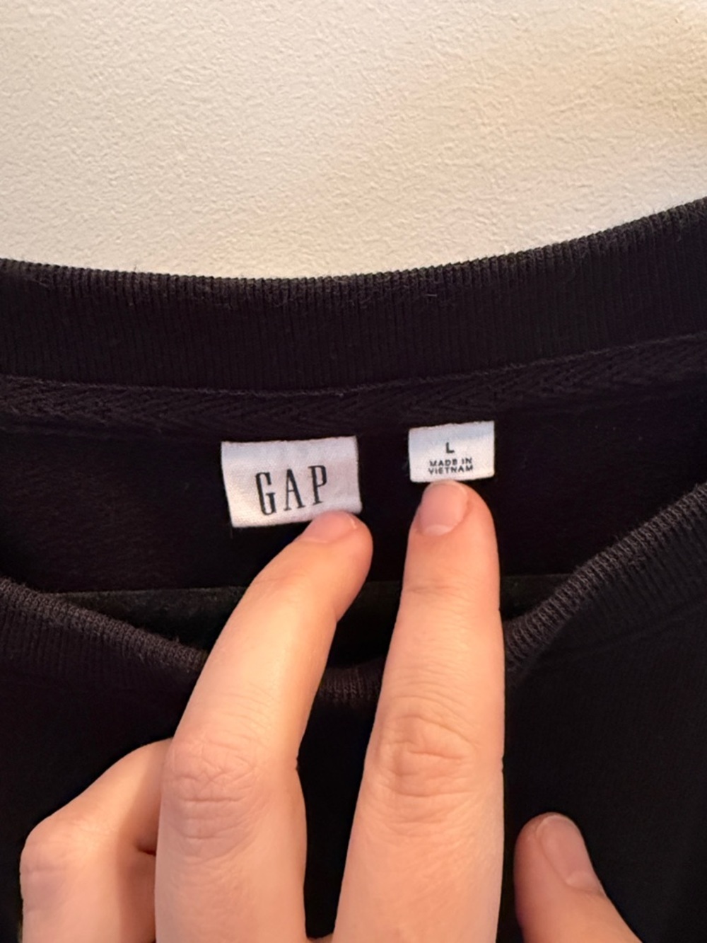 GAP Black Sweatshirt Dress w/ Pockets Size Large Cozy Minimalist - Picture 3 of 5